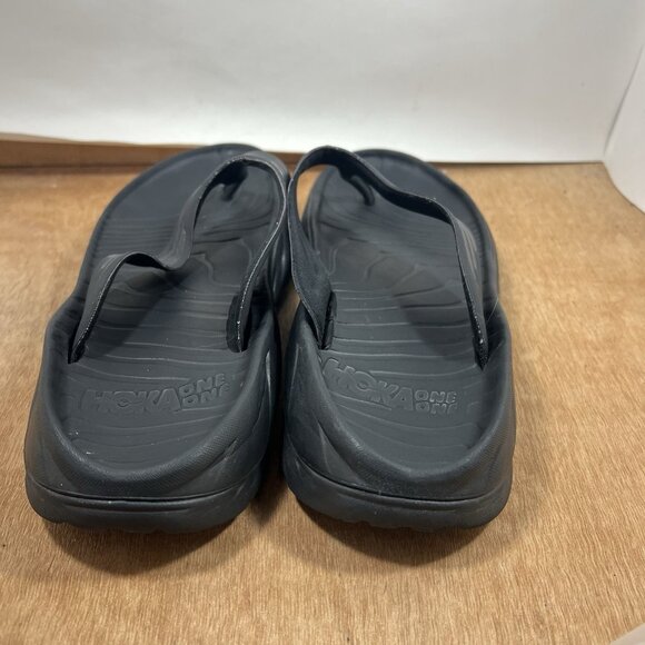 Hoka One One Ora Recovery Flip Flops Slides Sandals Shoes Black Men Size 11 - Picture 4 of 8